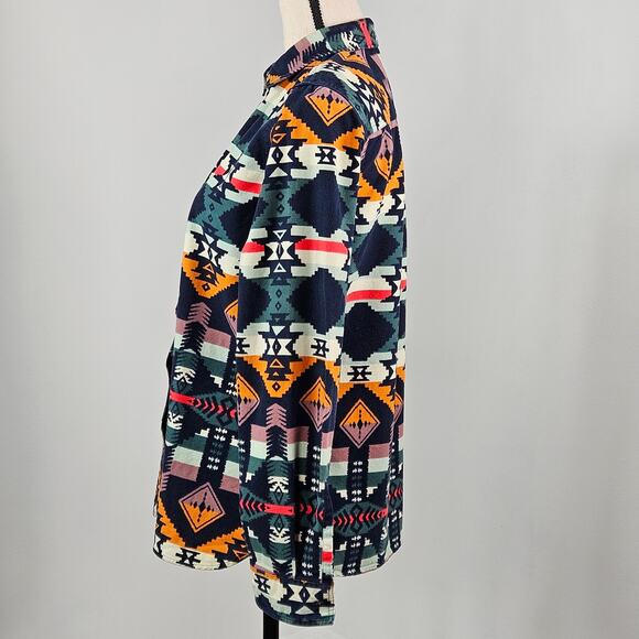 Woolrich Southwestern Print Flannel Button-Up Aztec Cotton Shirt | Women M - Picture 14 of 16